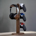 Walnut Wood Gamer Controller Rack and Headphone Holder