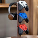 Walnut Wood Gamer Controller Rack and Headphone Holder