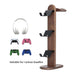 Walnut Wood Gamer Controller Rack and Headphone Holder