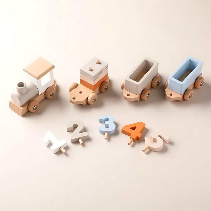 Wooden Montessori Baby Train Toy