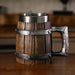 Wooden Viking Tankard Mug