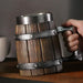 Wooden Viking Tankard Mug