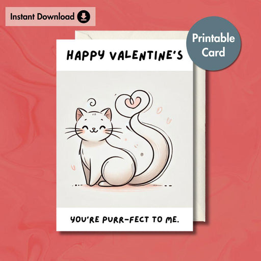 You’re Purr-fect Printable Valentine's Card | Instant Download