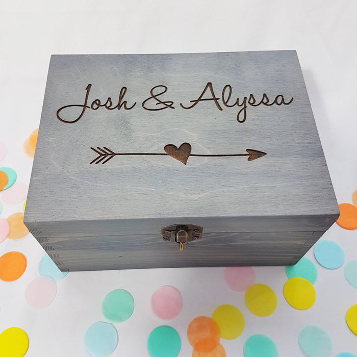 Wooden Personalised Floral Wedding Memory Box Wedding Keepsake Boxes Gift  For Bride And Groom Custom Name Unique Gift Idea - Jewelry Packaging &  Display - AliExpress