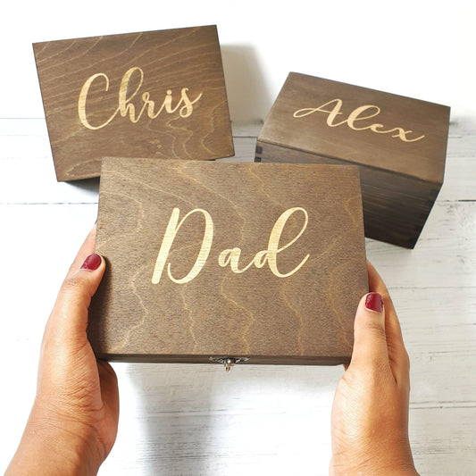 Dad Birthday Gift I Personalised Keepsake Box I Husband Son Brother