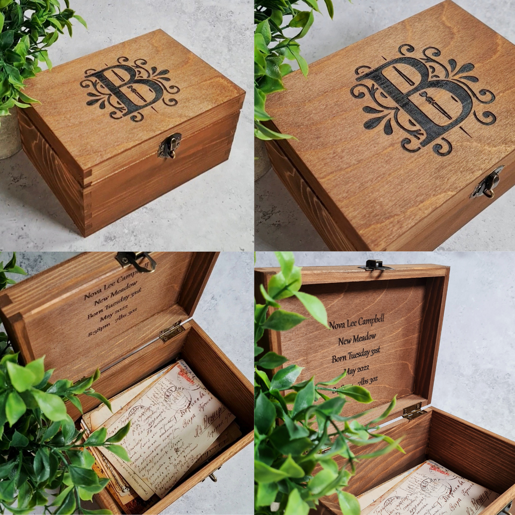 Personalised Wooden Boxes I Keepsake Box I Memory Box I Engraved Box ...