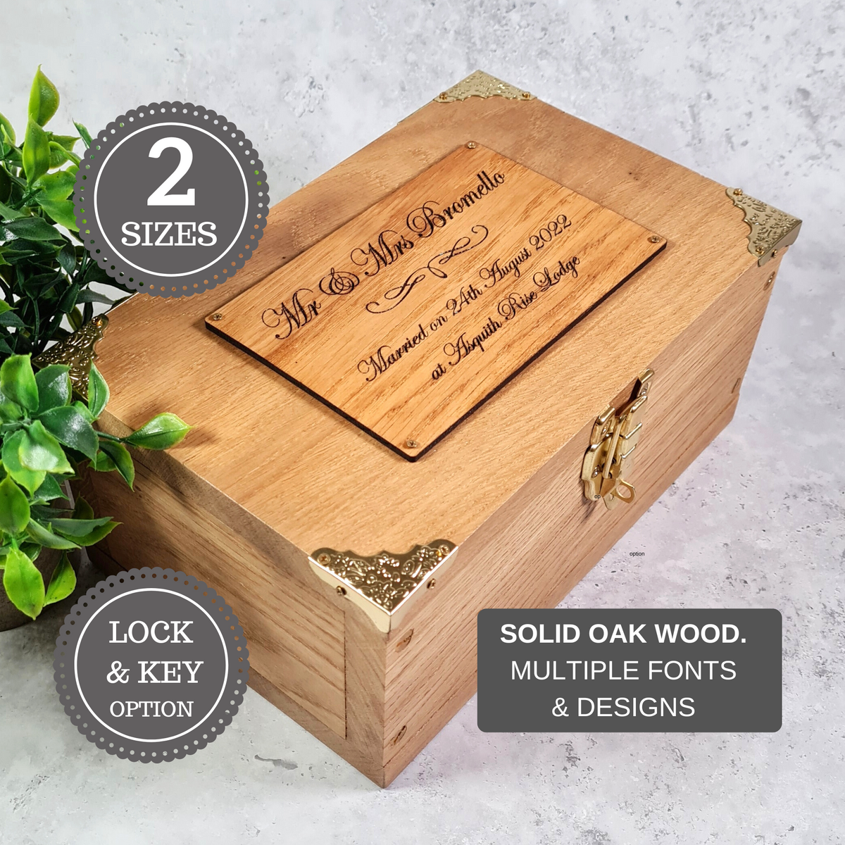 Personalised Wedding Gift Keepsake Box - Personalised Engagement Box -  Personalised Wooden Memory Box