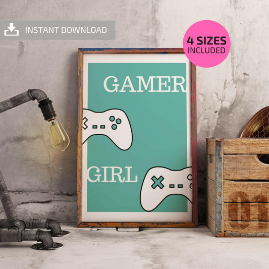 Gamer Girl Printable Poster