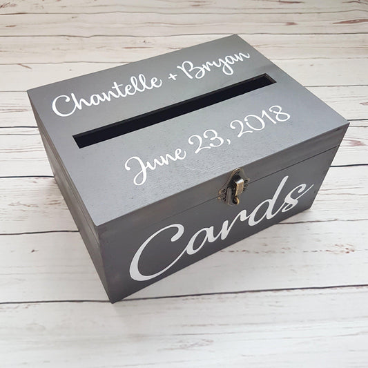 Grey Wedding Card Box