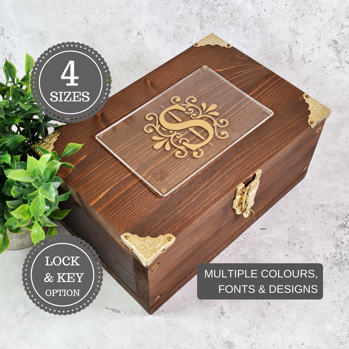 Monogram Jewelry Box - 4 Colors