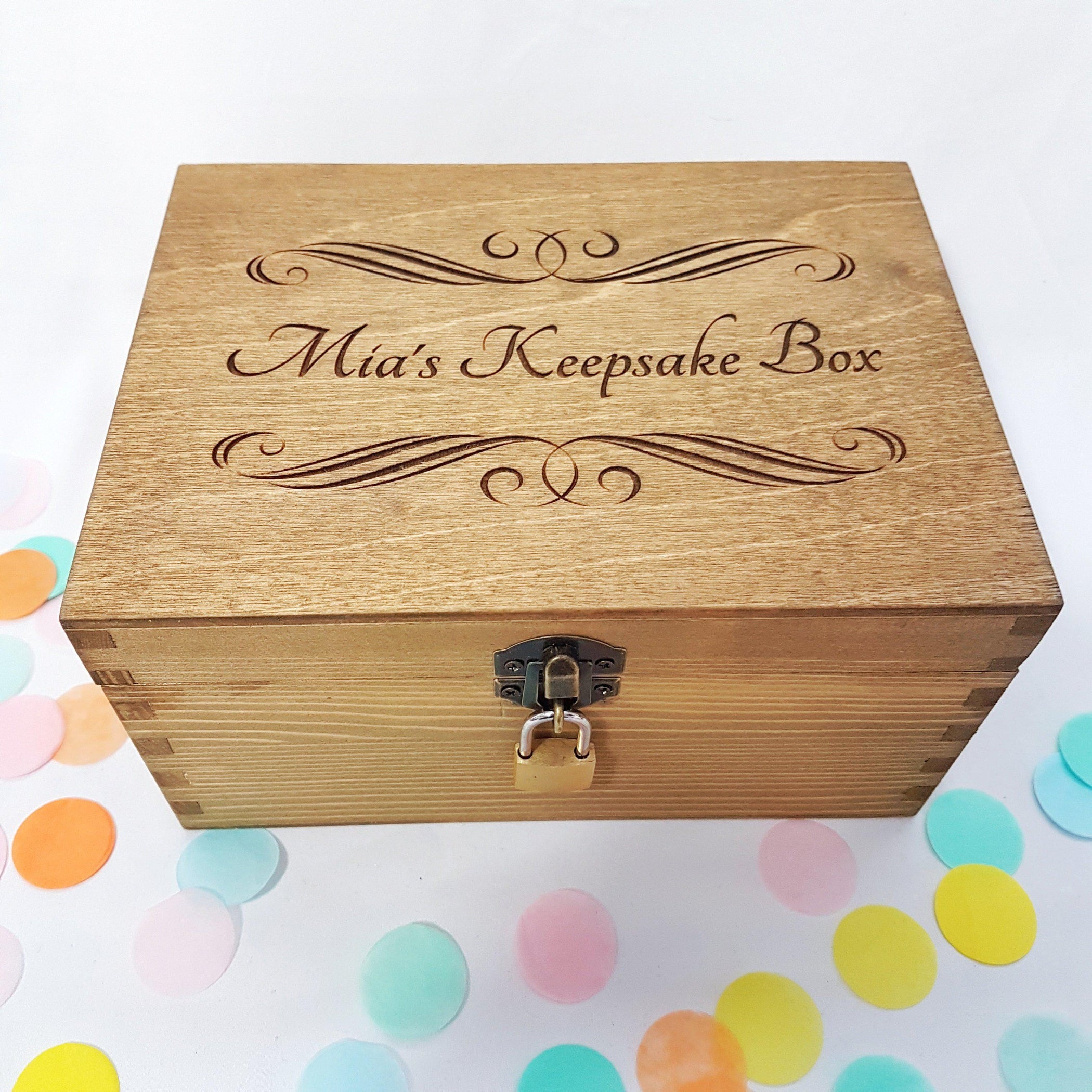 Personalised Engraved Wood Box I Make Memento