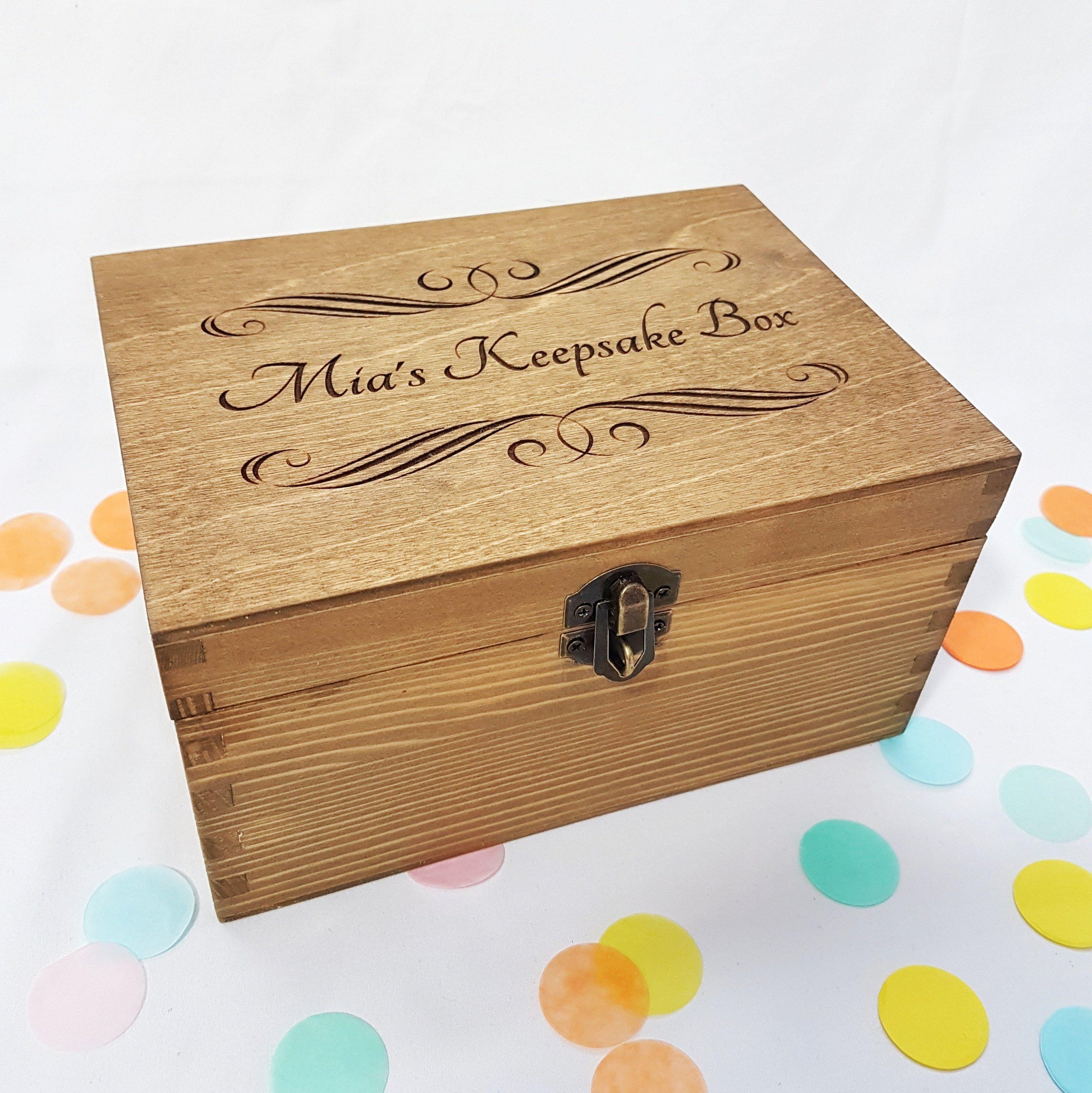 Personalised Engraved Wood Box I Make Memento