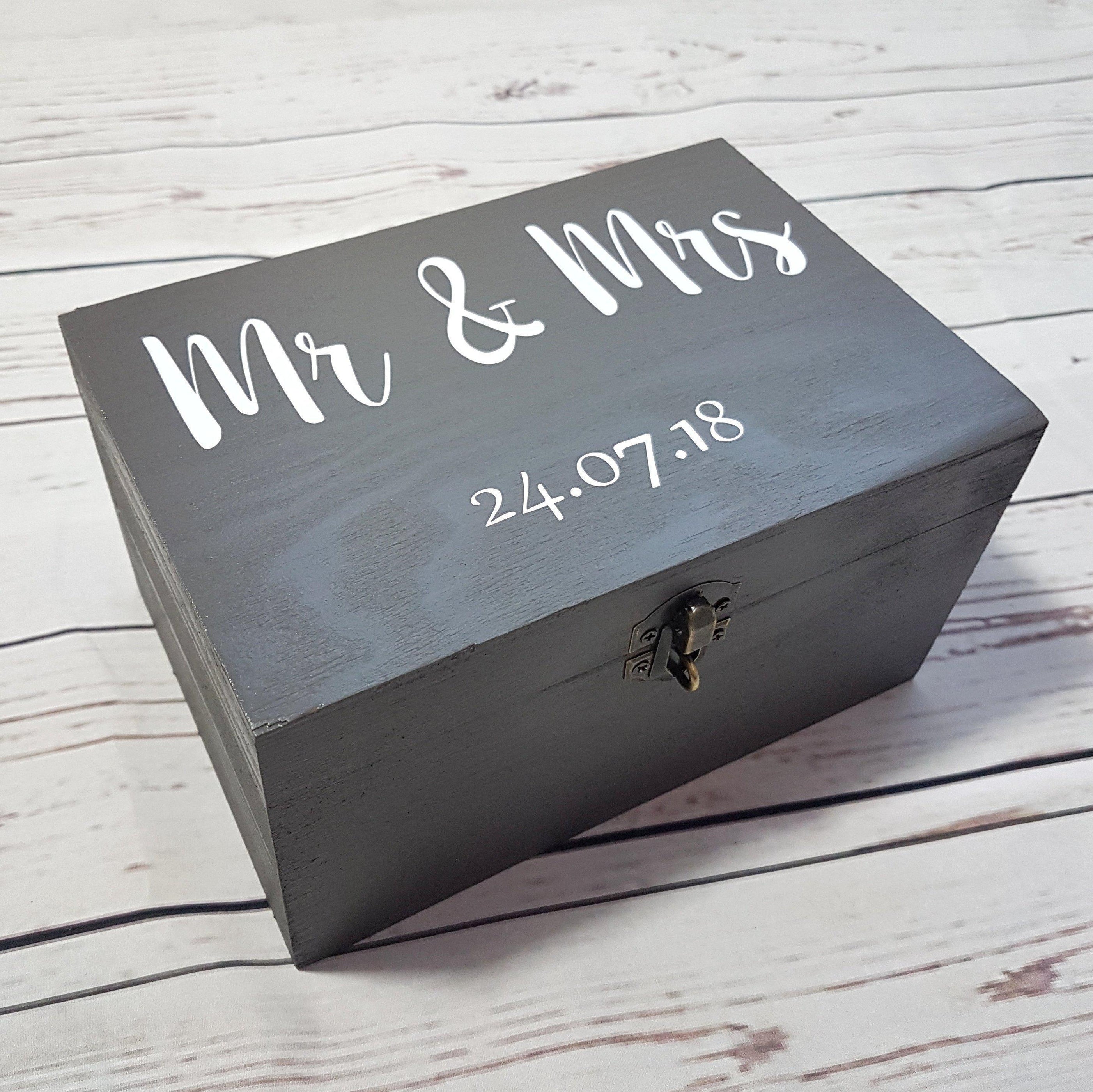 Personalised Mr & Mrs Wedding Box I Make Memento