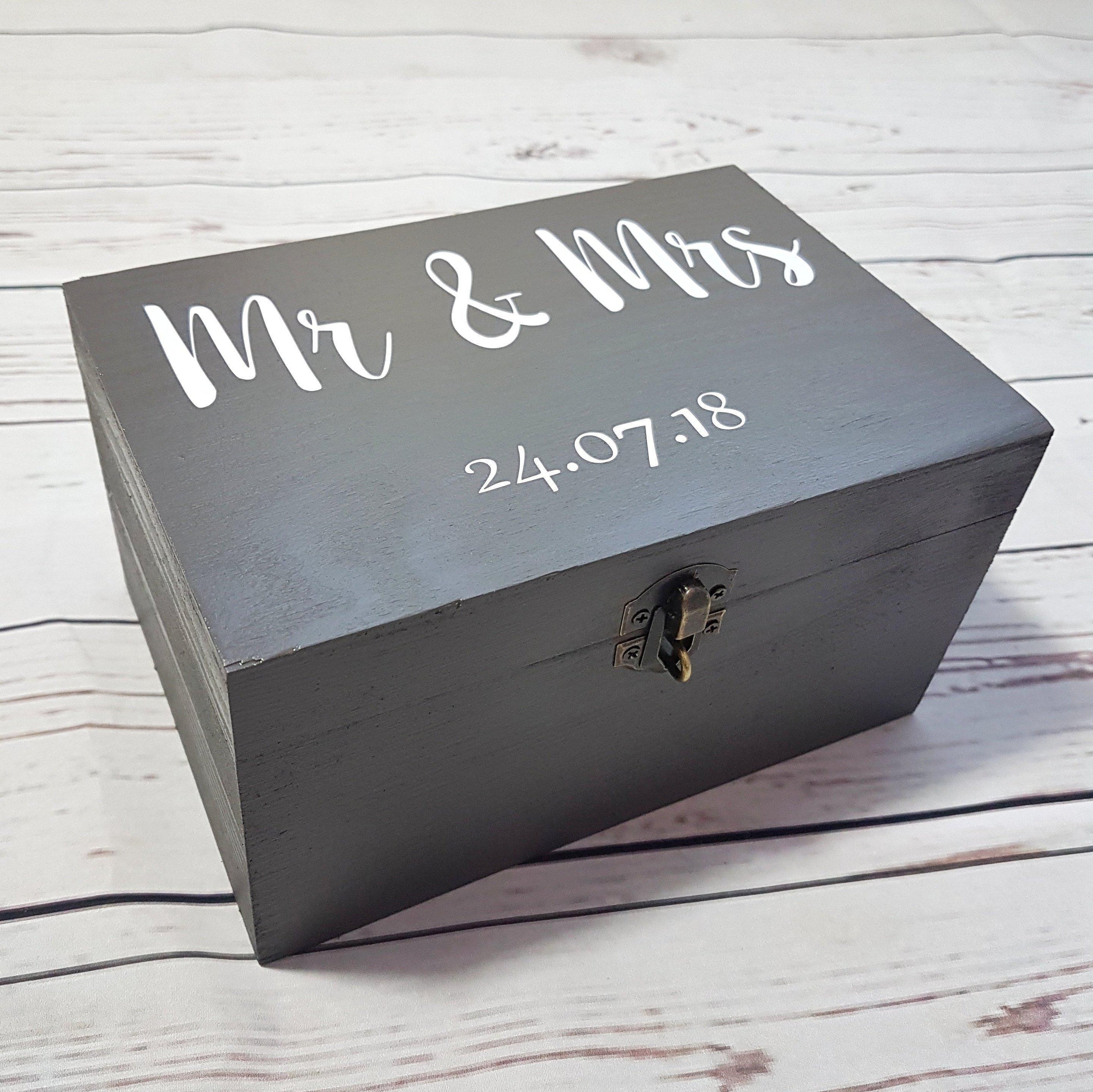 Personalised Mr & Mrs Wedding Box I Make Memento