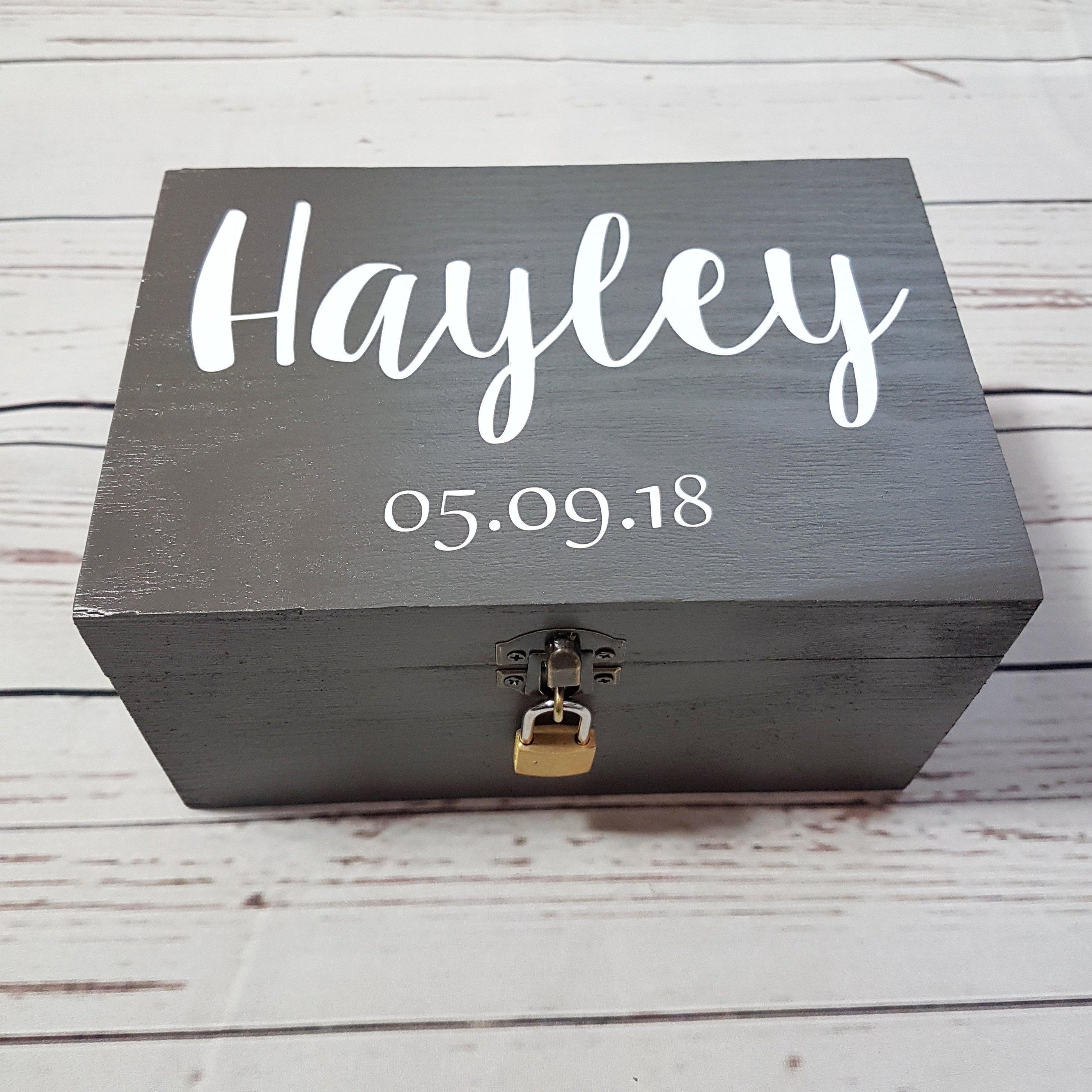 Personalised Name Date Box I Make Memento