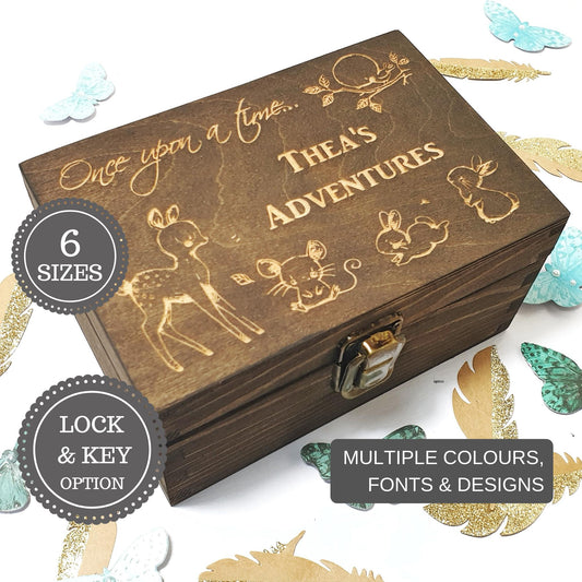 Personalised Woodland Animal Childrens Keepsake Box