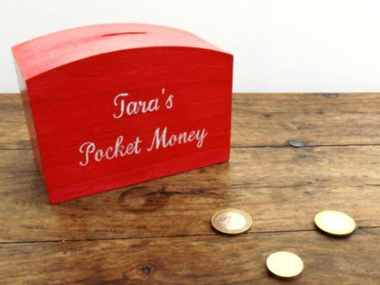 Personalised wooden money box