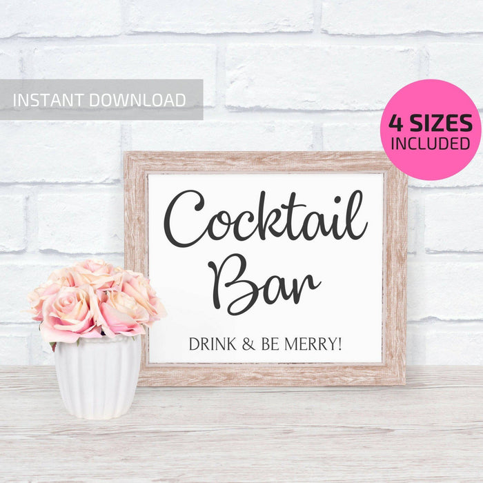 Printable Cocktail Party Sign I Make Memento