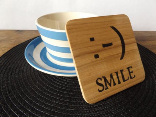 Smiley face emoticon coaster