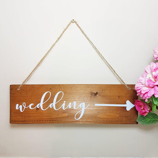 Wedding Direction Arrow Sign