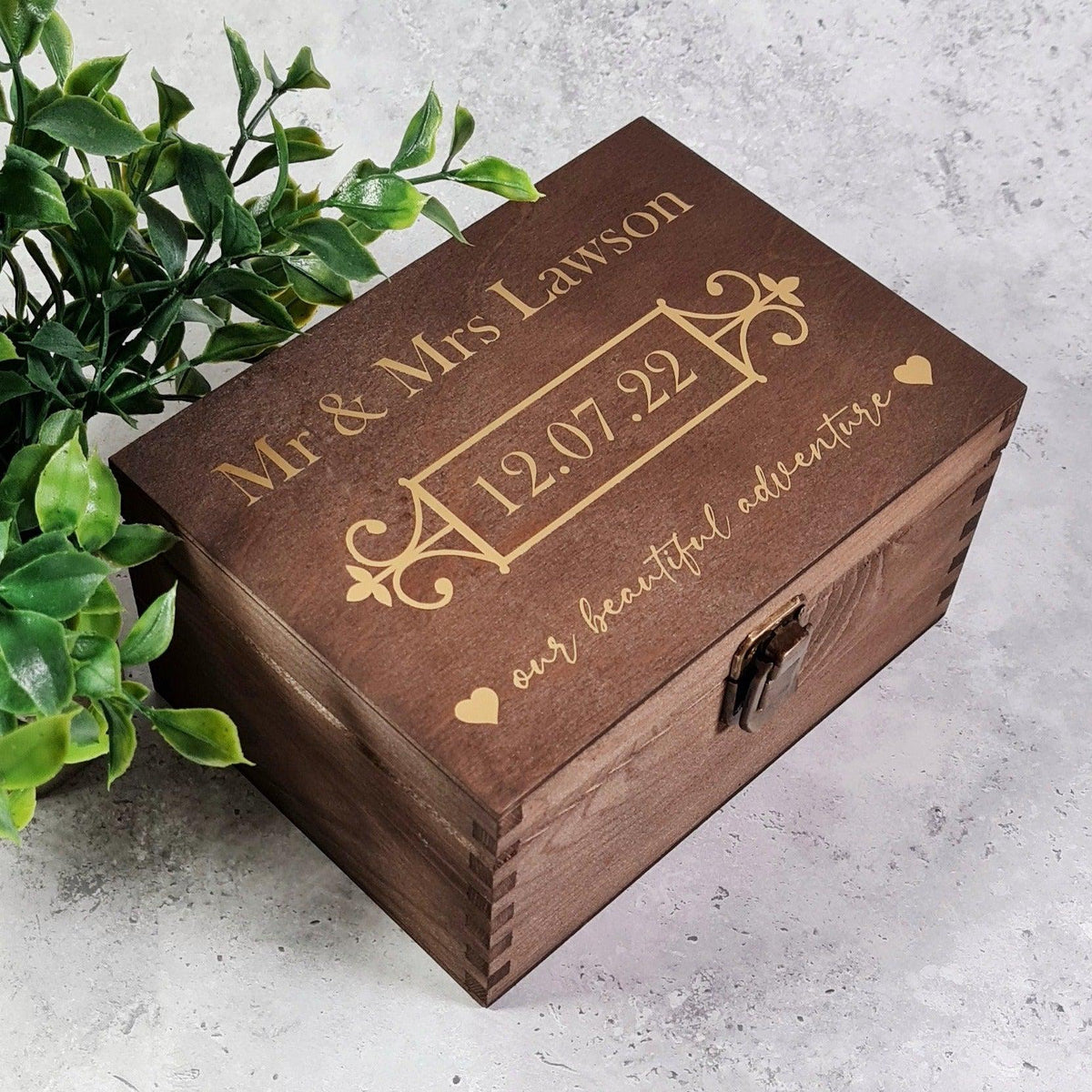 Large 'Memories' Wooden Memory Keepsake Box – Angel & Dove