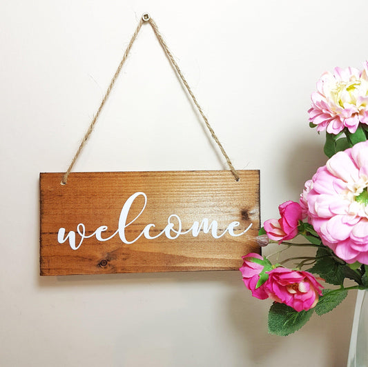 Wooden Welcome Sign