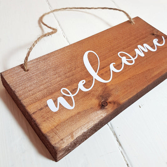 Wooden Welcome Sign